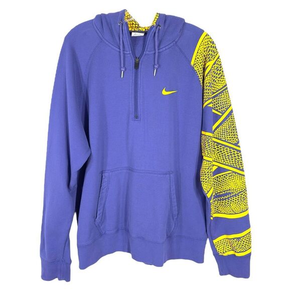 Nike Kobe Bryant Mamba Snake Hoodie Size XXL 2XL‎ Purple Yellow KB24 Lakers 317